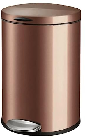 NOLLAM Pattumiera Pattumiera in Acciaio Inossidabile Pattumiera Rotonda per Interni a Pedale Famiglia Soggiorno Cucina Camera da Letto Bagno Riciclaggio Cestino 5L/9L/12L Opzionale Cucina,