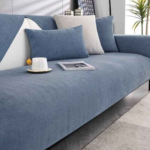 BohrenCL Chenille Sofabezug, Sofaschutz Hund/Katze, L-Form Couchbezug, Sofa Überzug 1/2/3/4 Sitzer, Sofa Überwurfdecke, Sofadecke rutschfest, Sofadecken für Sitzfläche, Sofaschoner, SOFE Cover