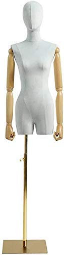 Schneiderpuppe weiblich, weibliche Schneiderpuppe, Schneiderin, Modestudentin, Schaufensterpuppe, Büste mit Holzarm und abnehmbarem Kopf für Kleidung, Jude