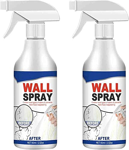 Bamideo Wand-Reparatur-Sprühfarbe, Versatile Wall Repair Paint, Farbe Auf Wasserbasis, Abziehbar, Renovierungs-Farbspray Für Wanddecken, Weiß (2 Stück)