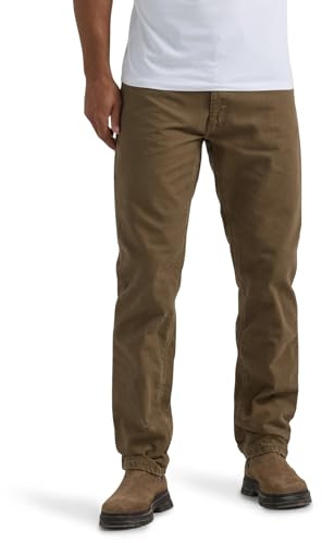 Lee Herr Legendary Relaxed Fit Jean, Teak – rutig fleecefodrad, 34W / 30L