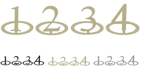 NETPROSHOP 4er Set Kerzenringe Zahlen 1 bis 4 Silber Gold Schwarz Durchmesser 3 cm Adventsdeko, Farbe:Gold