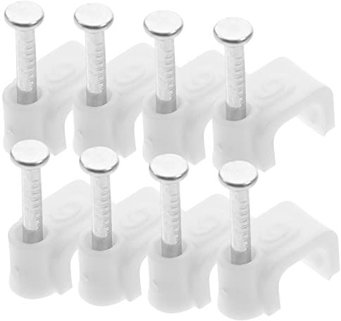 Housoutil 500piezas Clip Para Cable Grapas Para Cables Sujetacables Clips Para Ethernet Para De Pared y De Tv Uso Oficina o Hogar