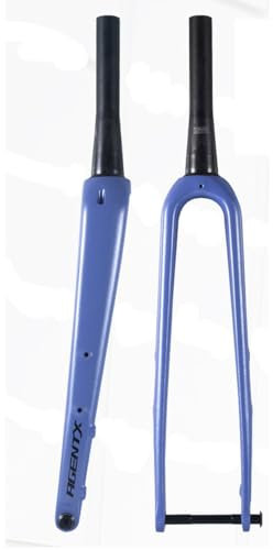 BSFHQS Vollcarbon Fahrradgabeln 700C XC Rennräder Starre Gabeln 1-1/2 Konisches Rohr Fahrräder Harte Gabel 12 * 100MM Steckachse Scheibenbremse Fahrradgabel