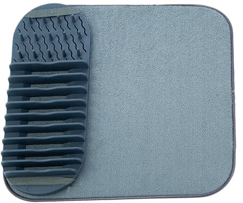 Generic Dish Drying Rack Mat, Hangable Drying Mat, Fine Fiber Drying Mat, Under Dish Rack Pad, Kitchen Drying Mat, Glassware Drying Pad, Cutlery Drying Mat, Dish Drying Pad for Glassware