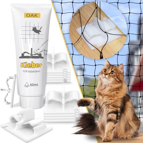 crochet fixation filet chat balcon sans percer, crochet+ Colle, 2 Fonctions(verrouiller+ Accrocher) protection fenetre chat sans percer, crochet sans crochet fixat (50 pièce+ Colle,50 pièce+ Colle)