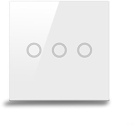 3-gang Touch Switch, 3Gang 1Way Touch Light Switch, Dimmer Switch For LED, Incandescent Bulbs, Adjustable Brightness Control(white)