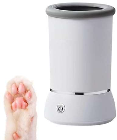 Limpia Patas Perro Automatico, Limpiador De Pata Para Perro Pequeño Eléctrico, Limpiador Para Patas De Perro, Cepillo Cerdas Silicona Limpiador De Patas Taza Para Masaje De Mascotas Garras Sucias