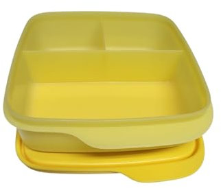 Tupperware to Go, contenitore per il pranzo intelligente 550 ml, divisore Eco+ per la scuola, separazione (pausa intelligente, giallo)
