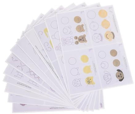 SOIMISS Kit de para Decoración de Pasteles 23 Dibujos de Práctica Papel Ligero Herramientas de Cocina para Repostería para Decorar Pasteles y Postres