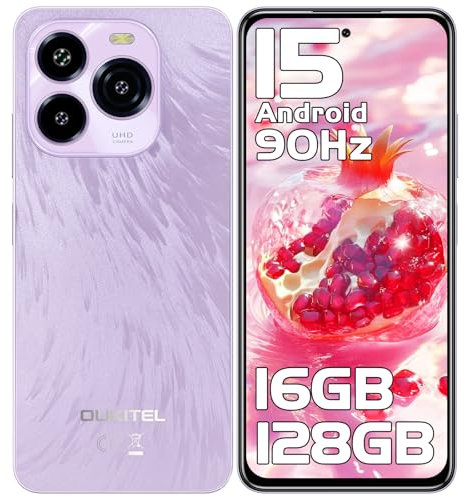 OUKITEL C65 Smartphone Android 15, 6.7 HD+ 90Hz Telefono Cellulare, 16GB+128GB/1TB Telefoni, 50MP Cellulari, 5150mAh, 4G Dual SIM/Fingerprint/OTG/3.5mm Jack/3 Card Slots/GPS