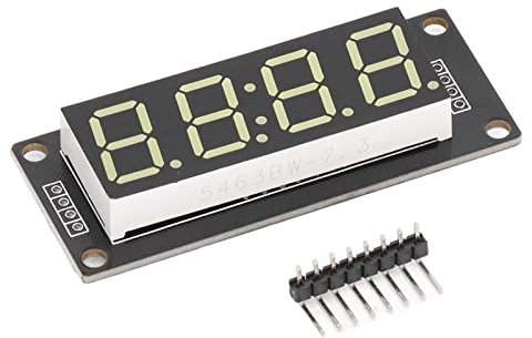 LED-Digitalanzeigemodul, 0,56 Zoll, 4-stellig, 7-Segment, weißer Bildschirm, TM1637-Uhranzeigeplatine für -DIY-Projekte und elektronische Schaltungen, 5-V-Leiterplatte mit