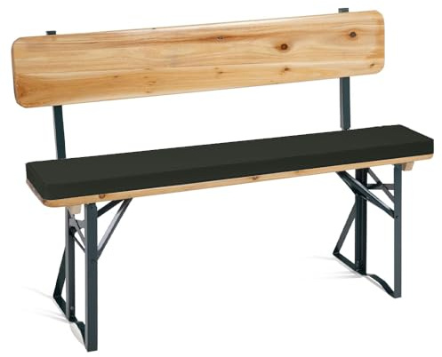 EXZFW Biertischgarnitur Auflagen, Bierbankauflagen für Sitzkissen Bierbank, UV-BestäNdig Wasserabweisend 220x25cm Bierbank Auflagen für Bierbank Festzeltgarnitur Auflage Bierbank,Gray 47,120X40X3CM