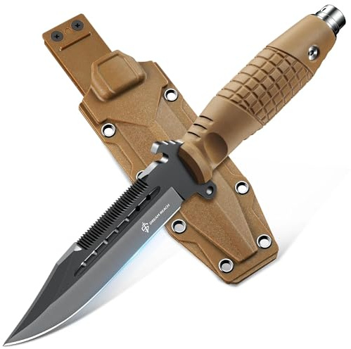 Dream Reach Outdoor Survival Messer, Scharfe Campingmesser Multifunktional