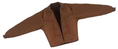YEJBBUC Figura a escala 1:12, chaqueta de muñeca, abrigo, accesorio, ropa, figuras de acción, disfraz, marrón