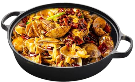 GjnjfdF Sartén De Bistec Antiadherente,Sartén De Hierro Fundido Para Inducción Con Tapa Transparente - Con Mango Aislante Del Calor Para Tortillas Tortitas Pancakes Bistec Aperitivos