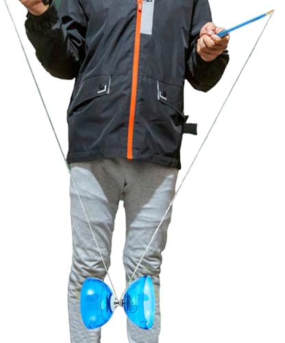 Yo-Yo chino | Pelota para desarrollo portátil de doble cabeza con de red y palillos, juguete Yo-Yo para niños – Para escuela, casa, estudio, viajes, fiestas, Halloween, interior exterior