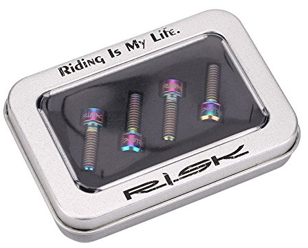 Tbest Scheibenbremse Schrauben, 4Pcs M6x18mm Fahrrad Scheibenbremse Klemmschraube Scheibenbremse Halterung Befestigungsschrauben Feste Schraube mit Dichtung Fahrradteile