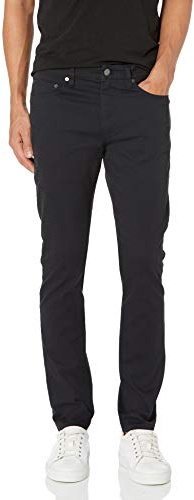 Amazon Essentials Pantalon en Sergé Extensible à 5 Poches, Coupe Skinny Homme, Noir, 36W / 30L