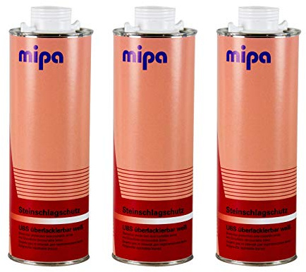 3x MIPA Steinschlagschutz Unterbodenschutz UBS überlackierbar weiß 1 L Liter
