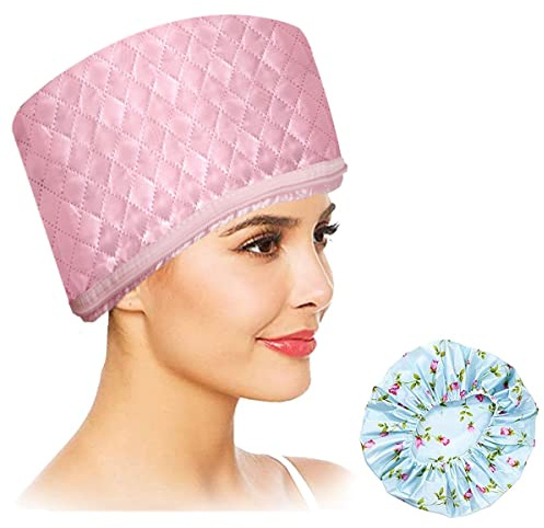 Bonnet chauffant électrique pour cheveux 110 V avec 3 modes de contrôle de la température - Pour spa et cheveux - Soin des cheveux - Rose
