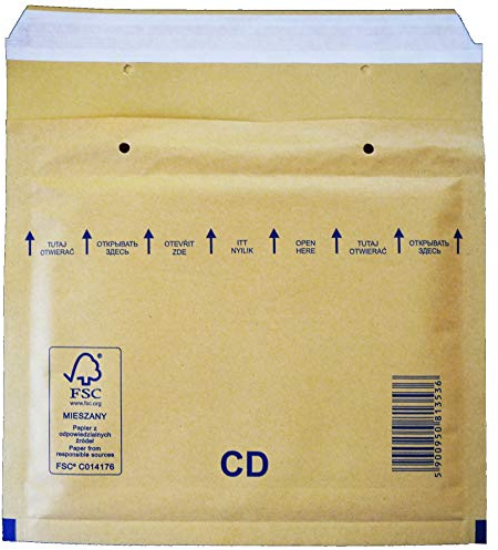 Luftpolsterumschlag Luftpolstertasche Versandtasche CD 200x175 mm braun (100)