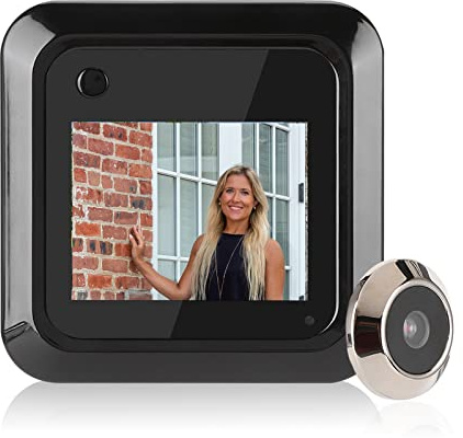Spioncino elettronico intelligente da 2,4 pollici, fotocamera con schermo LCD TFT, chiara e fluida, registrazione fotografica con fotocamera grandangolare da 160 °, monitoraggio della sicurezza 24 ore
