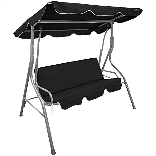 AKTIVE balancin Jardin 3 Pl 170x110x153cm-negro