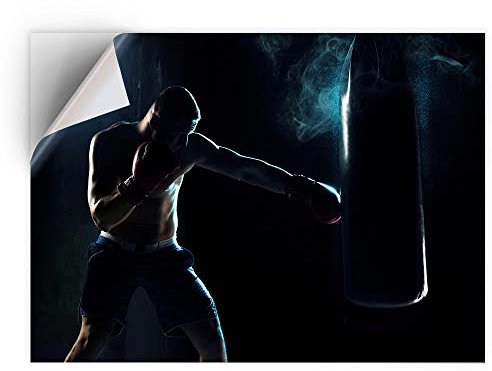 1 x Vinyl Sticker A5 - Rectangle Shape 15,8x21cm Boxer Boxing Punch Bag Fitness Art Print Decal Laptop Tablet Luggage Car Wall Fridge Door Sticker #50367