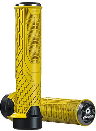Fahrradgriffe 1Pair-Fahrrad-Silikon-Griffe MTB Mountain Road Bike Lenker Griffabdeckung Anti-Rutsch-starken Stützgriff Griffe Schlossbar-Ende Fahrradgriffe Ergonomisch (Color : Yellow)