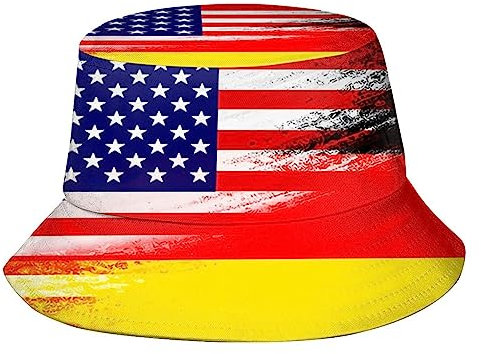 Bucket Hut Deutschland Deutsche Flagge Bucket Fischerhut Verpackbar Sommerhut Unisex Kappen Für Damen, Jagd, Herren