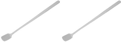 Stainless Steel Mixing Spoons, 2PCS 6.7in Square Head Long Handle Wax Stirring Spoons for Candle Making Soap DIY Cosmetics Durable Heat Resistant Spoon Set