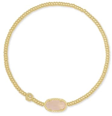 Kendra Scott Grayson Stretch Bracelet, 14k Gold Plated Brass, Quartz, Fashion Jewelry for Women
