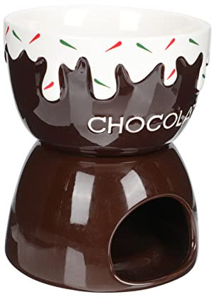 CONGARTENO 1ensemble Pot à Céramique avec Design Détachable pour Fondue Et Dessert pour Cuisine Dîner Fêtes Et Thé De Après-midi
