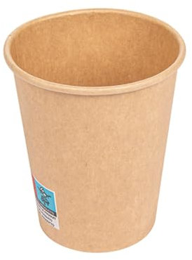 DOT Horeca Solutions - Bicchiere Cartoncino Avana Biodegradabile 240 ml (8 oz) – 50 pz - Bicchieri da Asporto - Biodegradabile Bevande Calde Cappuccino Latte tè