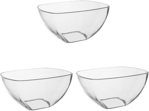 PRETYZOOM 3 Pezzi insalatiera Ciotole Cucina Ciotola Cucina Ciotola per Salse Ciotole zuppa Ciotola da Frutta Scodella Insalata Cibo Ciotola da Dessert Ciotola per Ristorante Acrilico