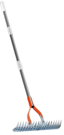 Rastrello a mano in acciaio inossidabile - Strumenti di giardinaggio portatili ergonomici coltivatore per, rastrello a mano da giardino | Cultivatore in acciaio inossidabile a manico lungo regolabile