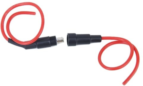 Porte-fusible Tubulaire 5mm X 20mm 250 V 10 A Rouge | Type à Vis en Ligne, Corps Plastique, Pack de 5 Pièces, Température Nominale 105 °c