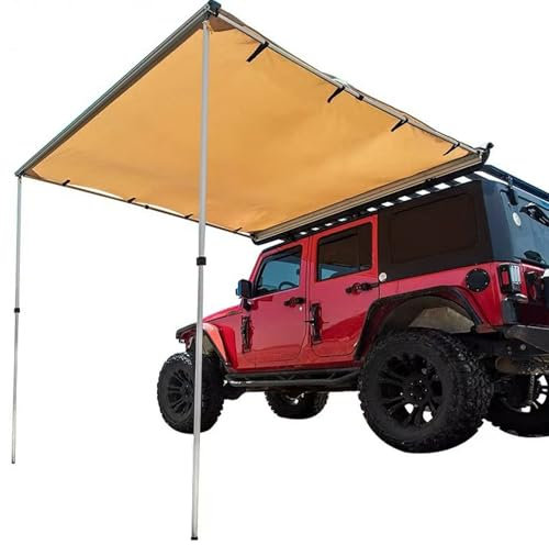 Toldo para coche todoterreno, toldo extraíble, impermeable, para techo de camión, toldo lateral, tienda de campaña, PU3000 mm, protección UPF50+, resistente a la intemperie, para SUV/camioneta/furgo