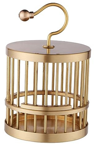 HEATSHAKING Vintage Vogelkäfig aus Messing Retro Käfig Ornament für Zuhause Büro Hotel und Restaurant Handgefertigte Tischdeko für Vielseitige Gestaltungsmöglichkeiten