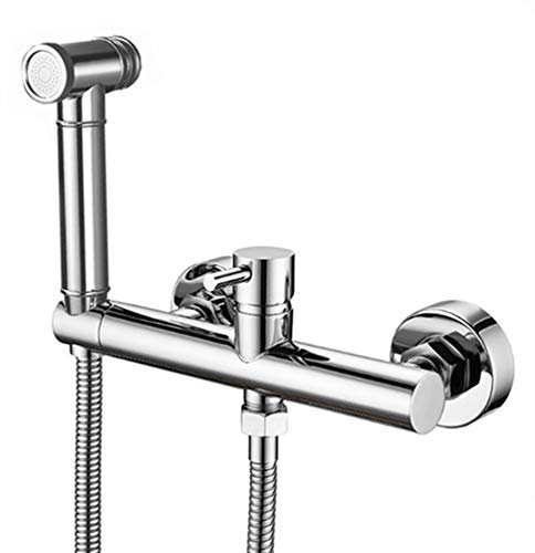 Morden Style with Handheld Brass Bidet,Toilet Portable Bidet Shower Set with Hot And Cold Water Bidet Mixer Valve Faucet Chrome