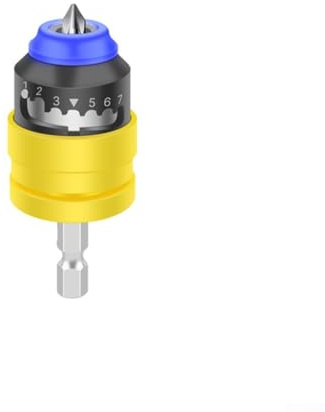 ZMdooreasy Punta di posizionamento regolabile in profondità da 2 a 8 mm, strumento per svasatura per cacciaviti elettrici, installazione precisa delle viti per cartongesso (giallo)