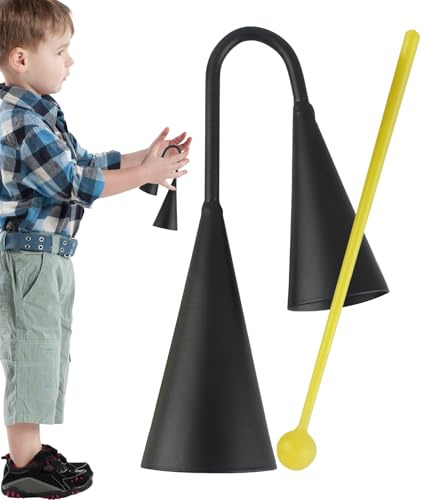 Cowbell für Drum - 18x10 cm, Rauschhersteller | Hand Percussion Cowbell Instrument - traditioneller Handheld | Jubeln Sie Glocken für Sportveranstaltungen Fußballspiele Weihnachtsfeier -Schulabschlus