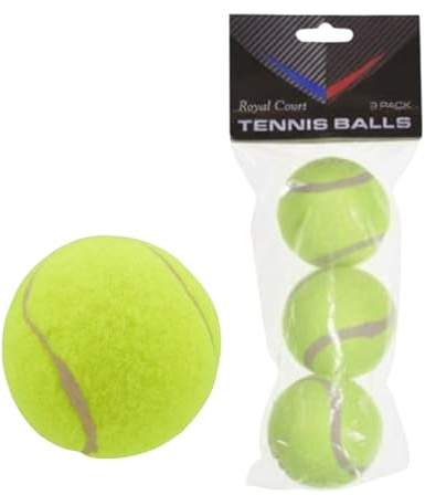 Tennis Balls Pack of 3 – Durable Squeaky Balls for Dogs, Non Toxic, Kids Outdoor Play & Tennis Training