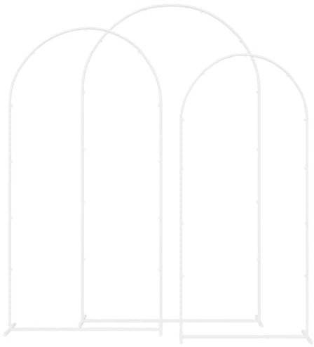 Générique Arche de Mariage 3 pcs Blanc Acier,Maison & Jardin,Pelouses & Jardins,Vie en extérieur,Structures extérieures,Arches, treillages & pergolas de Jardin,42023037