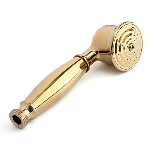 Rétro cuivre Handheld Shower Head Douchette Pommeau Tête de Douche or