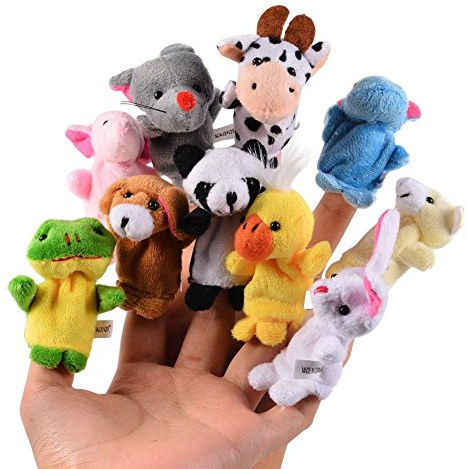 Gearmax 10 Différents Types de Marionnette à Doigt en Forme d'animaux.