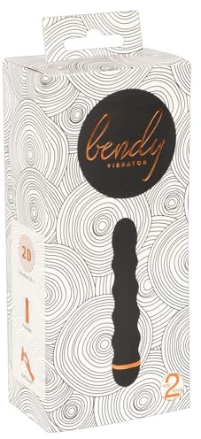 You2Toys Bendy Wavy-Vibrator - gefühlsintensiver Rillen-Vibrator für Frauen und Männer, leicht einführbar, gleitfreudig, Soft-Touch-Textur, schwarz