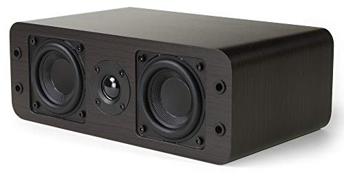 Micca OoO Enceinte d'étagère Centrale avec woofers de 7,6 cm et Tweeter en Soie (Noyer foncé, chacun)