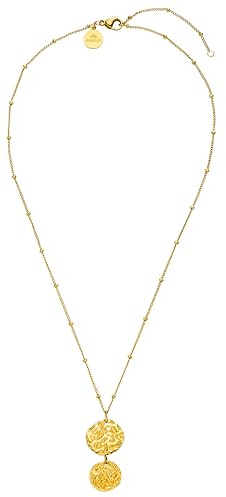 Purelei Malihini Coin Kette Damen – Halskette Damen aus langlebigem Edelstahl – Wasserfeste Kette mit Anhänger – 40-45 cm Länge verstellbar – Halskette für deinen individuellen Look